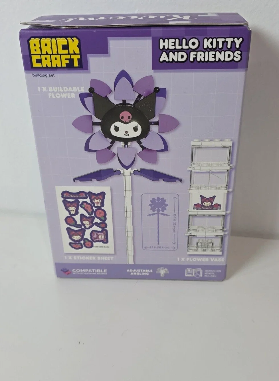 Brickcraft Hello Kitty and Friends Kuromi Flower and Vase Building Bricks Set